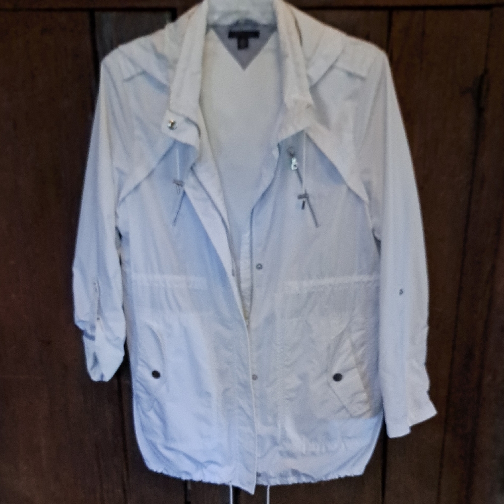Tommy Hilfiger White Hooded Jacket